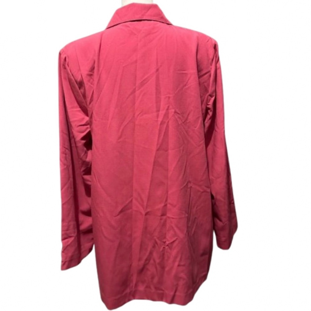 Vintage 90s Pink Oversized Blazer Sag Harbor Minimalist Jacket 16W - Picture 4 of 6